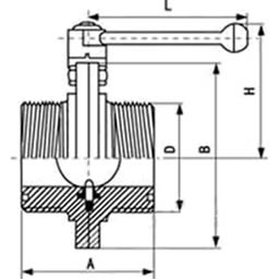 螺紋式衛(wèi)生級不銹鋼蝶閥結構圖