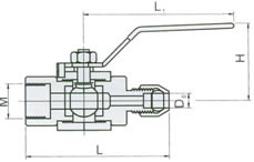 QG&middot;QY1不銹鋼氣源球閥 結(jié)構(gòu)圖