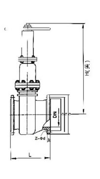 PZ41TC 陶瓷排渣電動閘閥結(jié)構(gòu)圖 