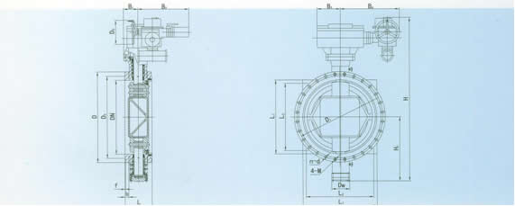 Dns9/7/342X(T)防泥沙蝶閥外形尺寸圖