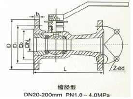 QZ41M/QJ41M一體式浮動(dòng)球閥結(jié)構(gòu)圖