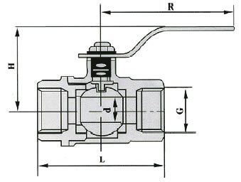 Q11F內(nèi)螺紋黃銅浮動(dòng)球閥結(jié)構(gòu)圖2