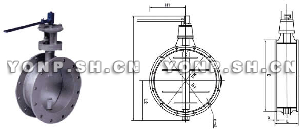 TD41W通風(fēng)蝶閥外形尺寸圖
