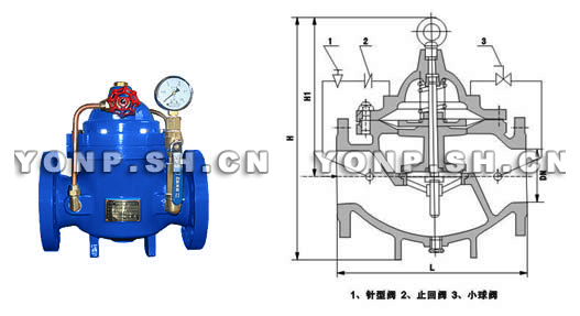 300X緩閉止回閥外形尺寸圖