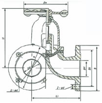 G49W-10 三通隔膜閥 G49W-10P 不銹鋼三通隔膜閥外形尺寸圖1