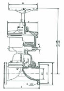 G641W/J/Fs-6型往復(fù)式氣動(dòng)隔膜閥、往復(fù)式氣動(dòng)襯氟隔膜閥外形尺寸圖