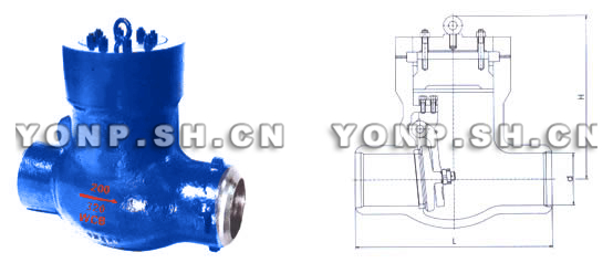 H64Y國標電站高壓止回閥外形尺寸圖
