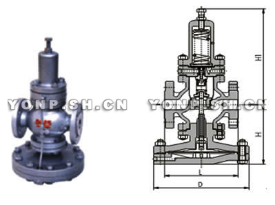 YD43H先導(dǎo)式活塞式高靈敏度減壓閥外形尺寸圖
