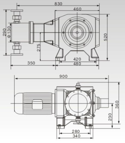 YPZ-T柱塞式計(jì)量泵結(jié)構(gòu)圖