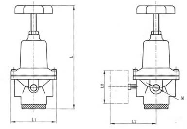 QTY調(diào)壓閥外形尺寸圖