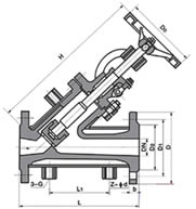 BJ45W保溫截止閥外形尺寸圖