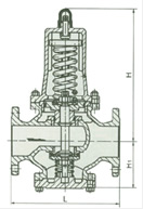 Y42XSD薄膜式空氣減壓閥外形尺寸圖