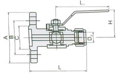 QG&middot;AY1取壓卡套球閥 結(jié)構(gòu)圖