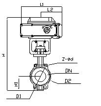 電動(dòng)襯氟流量調(diào)節(jié)蝶閥結(jié)構(gòu)1