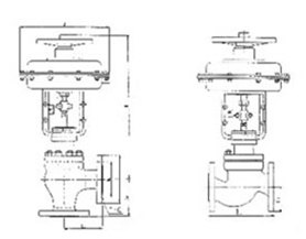 氣動角式(TJ44TC)/直通(TJ41TC)陶瓷單座調(diào)節(jié)閥結(jié)構(gòu)圖 