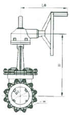 PZ543X/H/F-6/10/16傘齒輪美標(biāo)刀形閘閥外形尺寸圖2