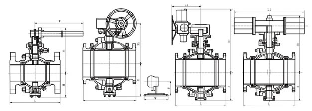 API渦輪鑄鋼固定美標(biāo)球閥
