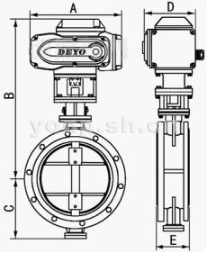 D943H電動(dòng)硬密封法蘭蝶閥