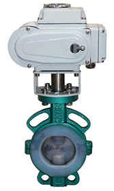 D971F電動襯氟蝶閥,電動耐酸堿蝶閥