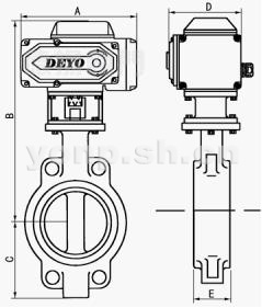D971F電動襯氟蝶閥,電動耐酸堿蝶閥