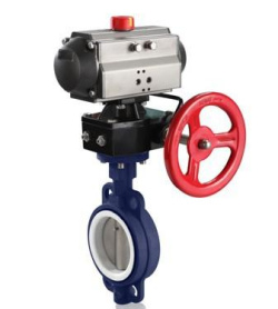 氣動四氟密封對夾蝶閥