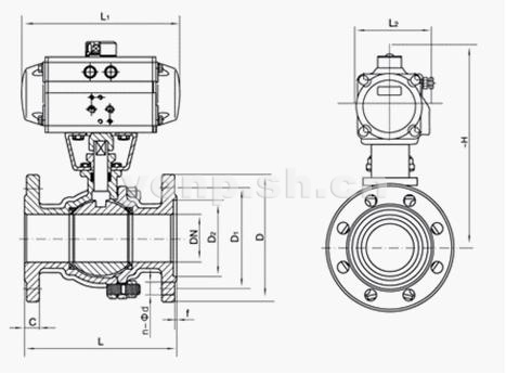 氣動日標(biāo)球閥
