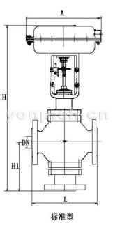 氣動薄膜三通合流、分流調(diào)節(jié)閥結(jié)構(gòu)