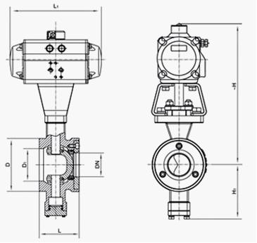 氣動(dòng)V形球閥
