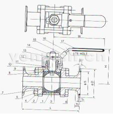 三片式卡箍浮動球閥