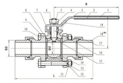 三片式活接對焊浮動(dòng)球閥