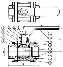 內(nèi)螺紋浮動球閥