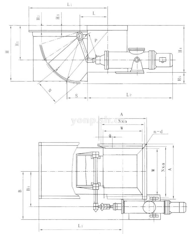 D9/6/3 1 1/2 1-1PX保溫型電（氣、手）動高溫蝶閥 尺寸圖