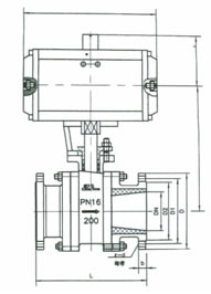 Q41W耐腐蝕氣動球閥結(jié)構(gòu)圖
