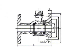 QQ641高溫一體式氣動球閥結(jié)構(gòu)圖