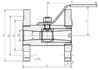 Q41F廣式法蘭球閥結(jié)構(gòu)圖