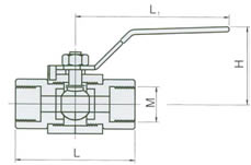 Q11SA內(nèi)螺紋球閥 結(jié)構(gòu)圖