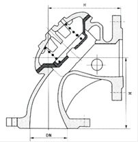 100A 角型定水位閥結(jié)構(gòu)圖