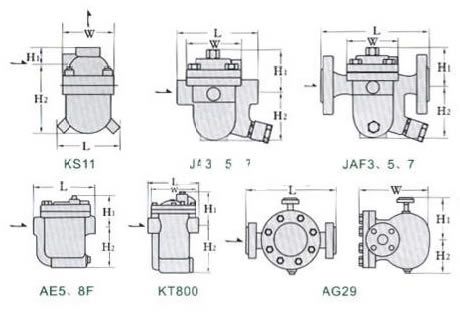 S11H-16C空氣排液疏水閥外形尺寸圖