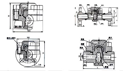 CSHR65A蒸汽保溫型疏水閥外形尺寸圖