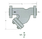 法蘭連接不銹鋼Y型水用過濾器結(jié)構(gòu)圖
