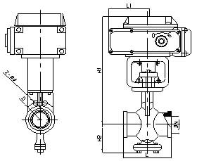 ZAJV電動(dòng)V型溫度調(diào)節(jié)球閥結(jié)構(gòu)圖
