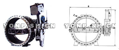 HD741X液控蝶形止回閥外形尺寸圖