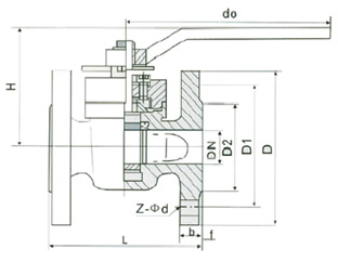 美標(biāo)手動(dòng)旋塞閥外形尺寸圖