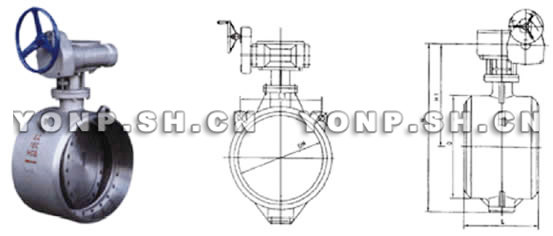 ED（3/6/9）63H-10/16/25/40C、P、R對(duì)焊蝶閥外形尺寸圖