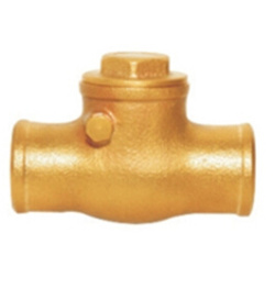 H64W黃銅焊接旋啟式止回閥 外形尺寸圖