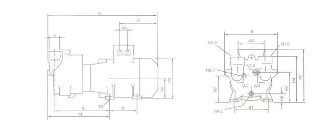 SKA系列水環(huán)式真空泵結(jié)構(gòu)圖1